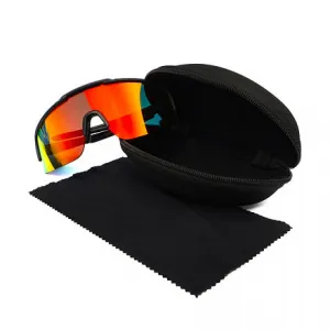 HORSEFEATHERS Cyklistické okuliare Recoil - matt black/mirror red BLACK