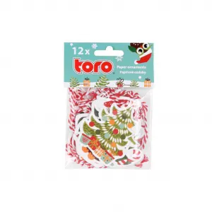 TORO Vianočné ozdoby 7-8 cm, 12 ks