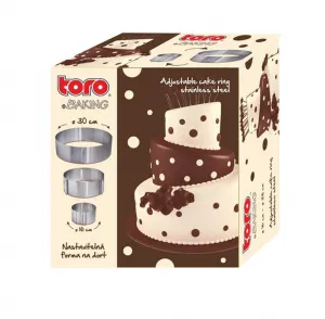 Nastaviteľná nerezová forma na tortu TORO 16 - 30cm