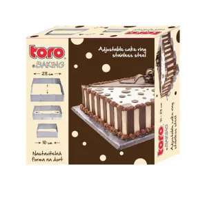 Nastaviteľná nerezová forma na tortu TORO 16 - 28cm