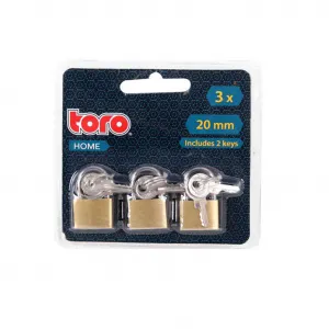 TORO Visiaci zámok, 20 mm, 3 ks