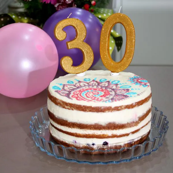 Tortová sviečka číslica "8" TORO zapichovacia 16cm zlatá