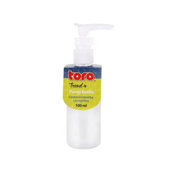 Plastová cestovná fľaša s pumpičkou TORO 100ml
