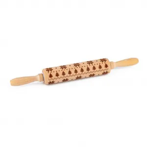Drevený valček so vzorom TORO 19cm vločka