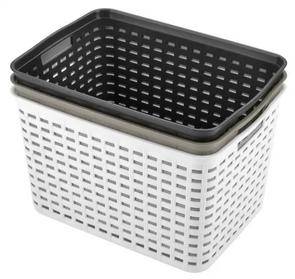 Plastový košík HEIDRUN 39x29x22cm MIX farieb