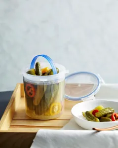 LOCKNLOCK Dóza Lock na nakladanú zeleninu s vyberateľným košíkom, okrúhla, objem 700 ml
