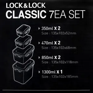 LOCKNLOCK Dóza na potraviny Lock, set 7 ks