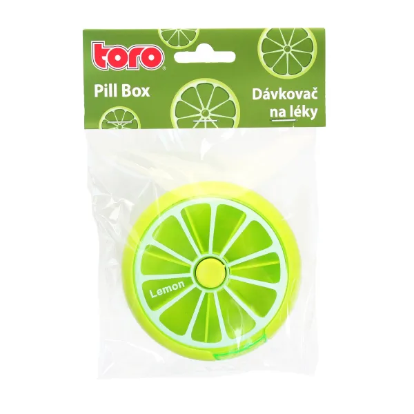 Dávkovač na lieky TORO 7 dní citrón