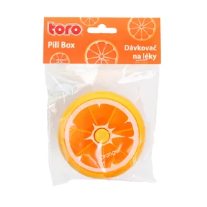 Dávkovač na lieky TORO 7 dní pomaranč