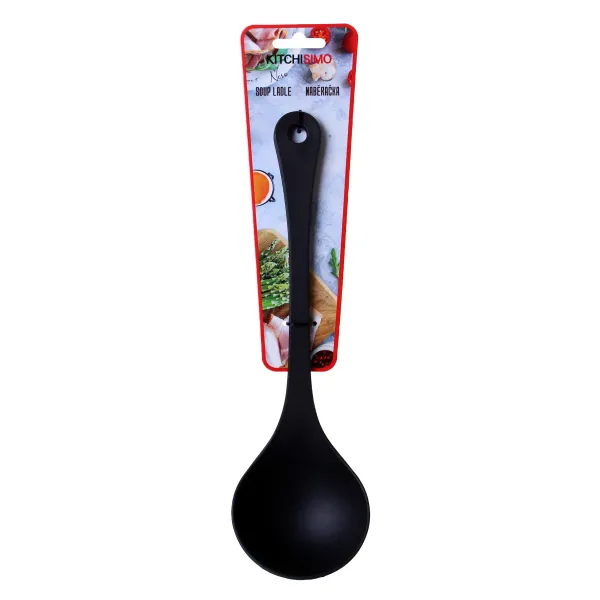 TORO Plastová naberačka KITCHISIMO Nero 30cm