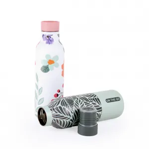 Nerezová termoska so stop ventilom KITCHISIMO 480ml sivá