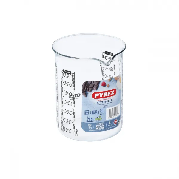 Sklenená odmerka s lievikom PYREX 750ml