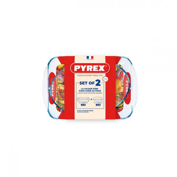 Súprava sklenených pekáčov PYREX 2ks 2200ml a 2700ml