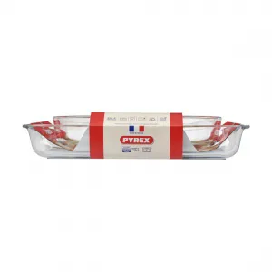 Súprava sklenených pekáčov PYREX 2ks 2200ml a 3700ml