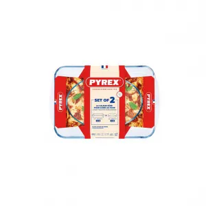 Súprava sklenených pekáčov PYREX 2ks 2200ml a 3700ml