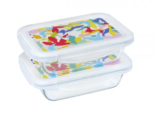 Sada sklenených dóz s viečkom PYREX 2x800ml