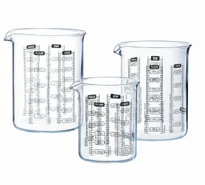 Sklenená odmerka s lievikom PYREX 250ml
