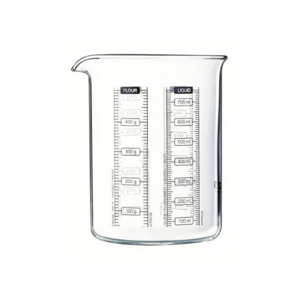 Sklenená odmerka s lievikom PYREX 750ml