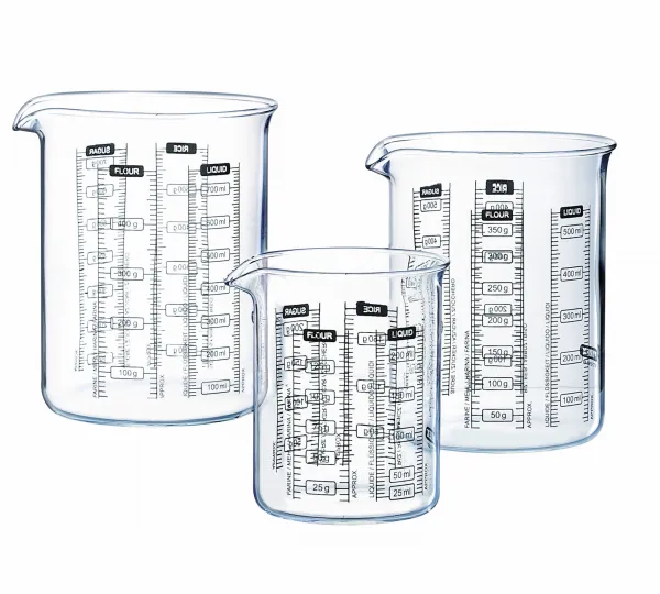 Sklenená odmerka s lievikom PYREX 750ml