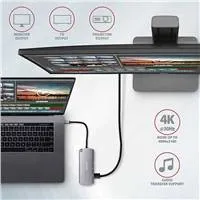 AXAGON HMC-6M2, USB 3.rozbočovač 2 Gen 1, 2x USB-A, HDMI, RJ-45 GLAN, SATA M.2 sloty, PD 100 W, kábel USB-C 18 cm