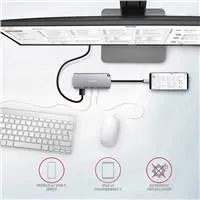 AXAGON HMC-6M2, USB 3.rozbočovač 2 Gen 1, 2x USB-A, HDMI, RJ-45 GLAN, SATA M.2 sloty, PD 100 W, kábel USB-C 18 cm