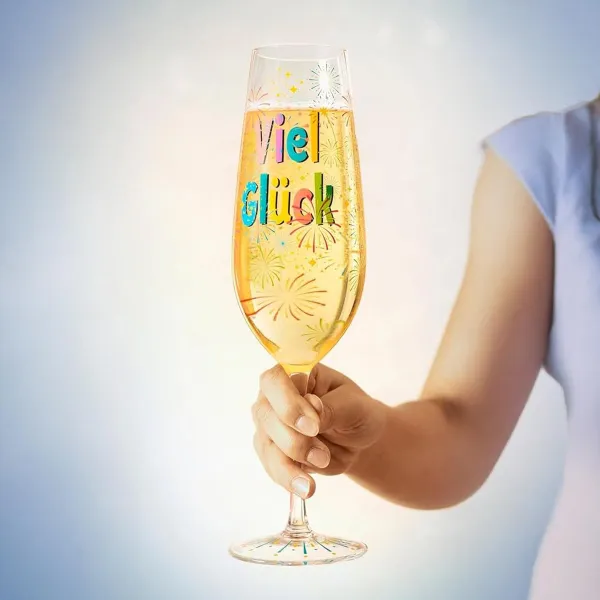 Weltbild XXL sklenice na sekt Hodně štěstí, 740 ml