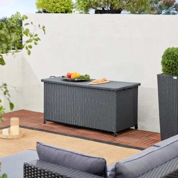 Záhradný úložný box D2318 čierna Dekorhome