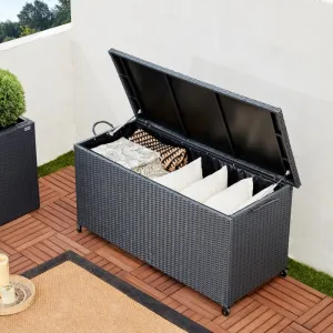 Záhradný úložný box D2318 čierna Dekorhome