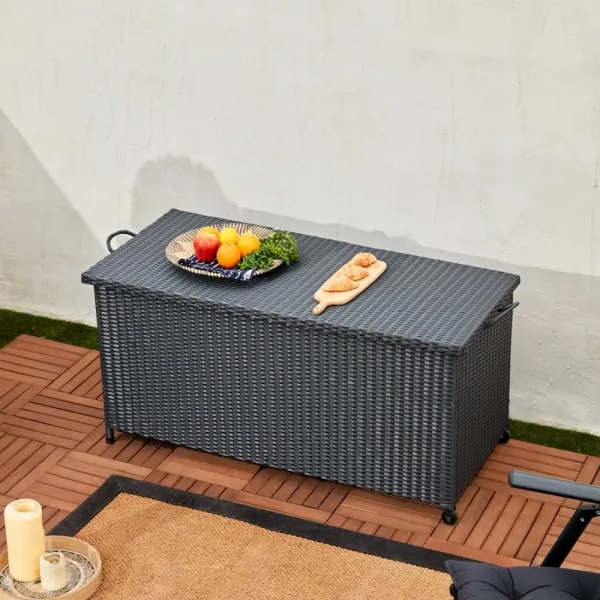 Záhradný úložný box D2318 čierna Dekorhome