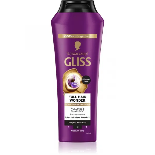 Schwarzkopf Gliss Full Hair Wonder regeneračný šampón pre oslabené vlasy 250 ml