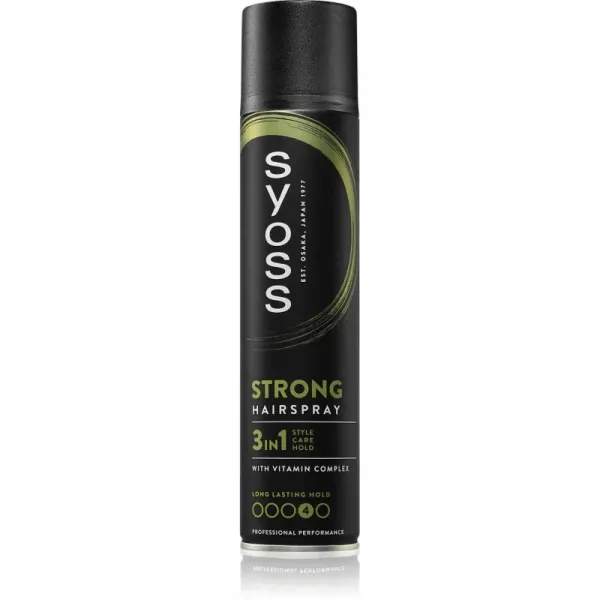Syoss Strong Hold Hairspray silne tužiaci lak na vlasy 3v1 300 ml