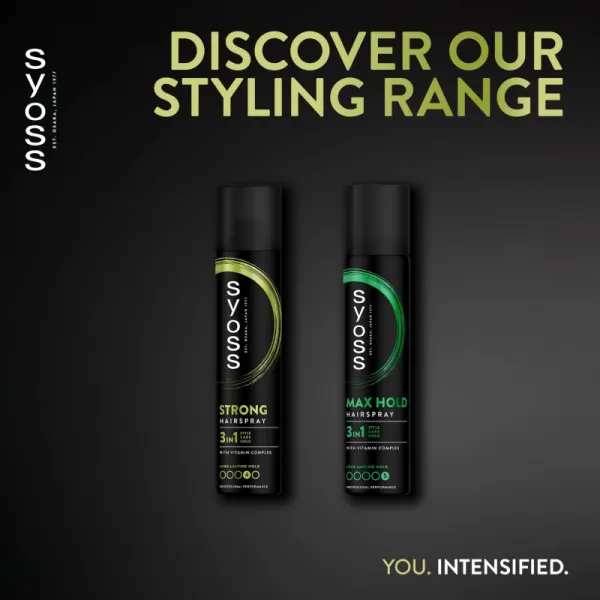 Syoss Strong Hold Hairspray silne tužiaci lak na vlasy 3v1 300 ml