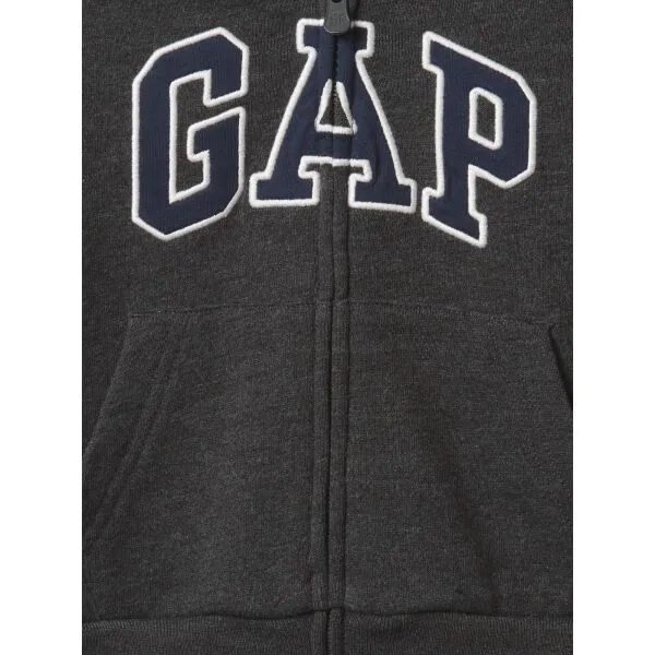 GAP V-FRCH LOGO Chlapčenská mikina, tmavo sivá, veľkosť 2Y