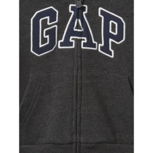 GAP V-FRCH LOGO Chlapčenská mikina, tmavo sivá, veľkosť 2Y