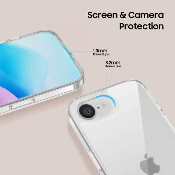 Tech-Protect Flexair Hybrid, iPhone 16e / 17e, priehľadný