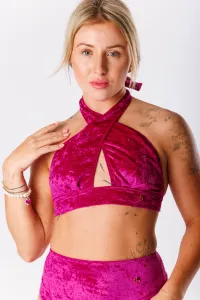GoldBee Zamatové Plavky Cross Vrchný Diel Fuchsia Barva: Fuchsia, Velikost: M