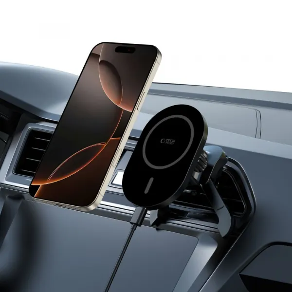 Tech-Protect V6 MagSafe Stable Vent držiak na mobil do auta 15W, čierny