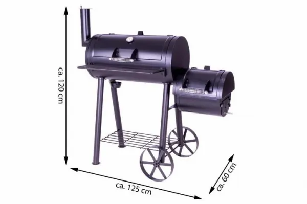 Garthen 62836 Záhradný gril s udiarňou XL - 120 x 55 cm
