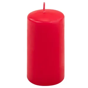 Sada stĺpových sviečok, 11,5 cm, Ø 6 cm, červená, 6 ks