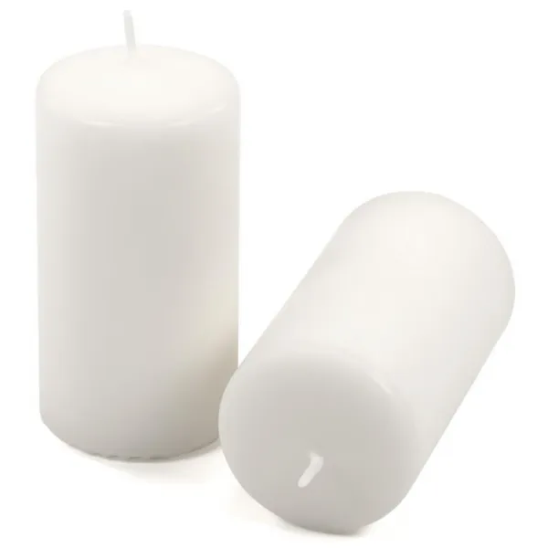 Sada stĺpových sviečok, 11,5 cm, Ø 6 cm, biela, 18 ks