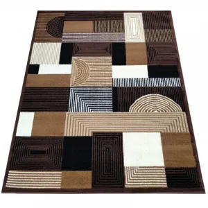 KoberecAlfasgeometrickýmvzorom-hnedýŠírka:60cm|Dĺžka:100cm68289_124290