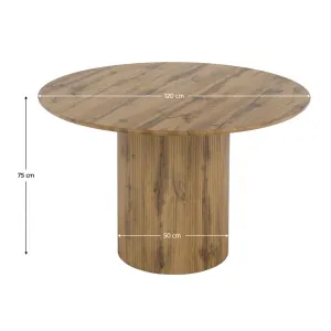 Jedálenský stôl, dub, priemer 120 cm, MAHIR TYP 2