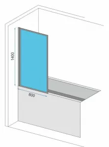 REA - Vaňová zástena Lagos-1 Fix 80 čierna REA-K4561
