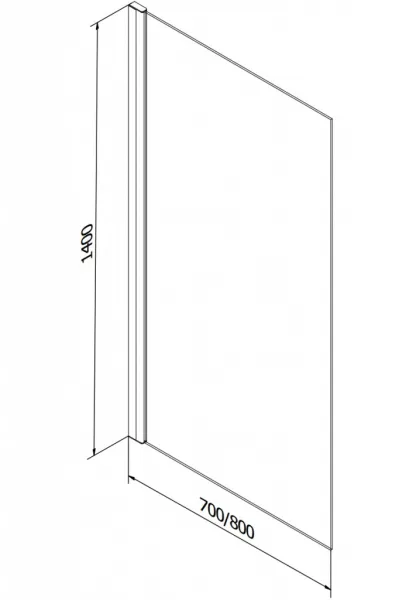 MEXEN - Alex vaňová zástena 1-wing 70x140, čierna vzor fix 893-070-000-70-77