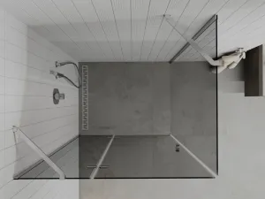 MEXEN/S - ROMA sprchovací kút 90x80, grafit, chróm 854-090-080-01-40