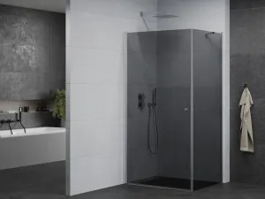 MEXEN/S - PRETORIA sprchovací kút 80x100, grafit, chróm 852-080-100-01-40