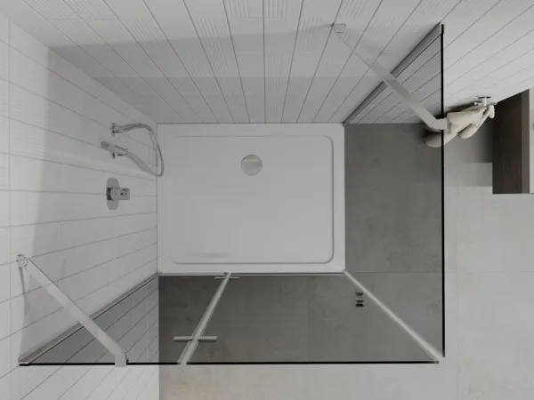 MEXEN/S - Roma sprchovací kút 70x80, grafit, chróm + biela vanička so sifónom 854-070-080-01-40-4010