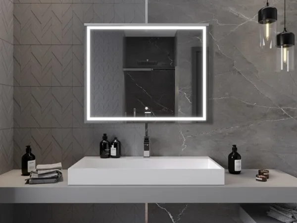 MEXEN - Miko zrkadlo s osvetlením 100 x 80, LED 600 9819-100-080-611-00