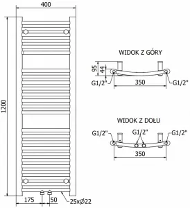 Mexen Ares, 1200 x 400 mm, W102-1200-400-00-01