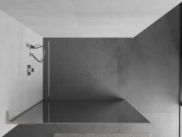 MEXEN/S - Kioto L Sprchová zástena WALK-IN 70 x 200, zrkadlové, nikel kartáčovaná 800-070-103-97-50